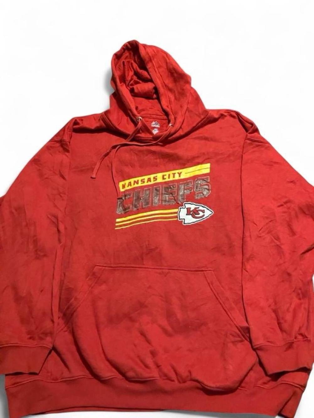Y2K Majestic Kansas City Chiefs Hoodie Sweatshirt NFL Graphic Big Tall 3XL